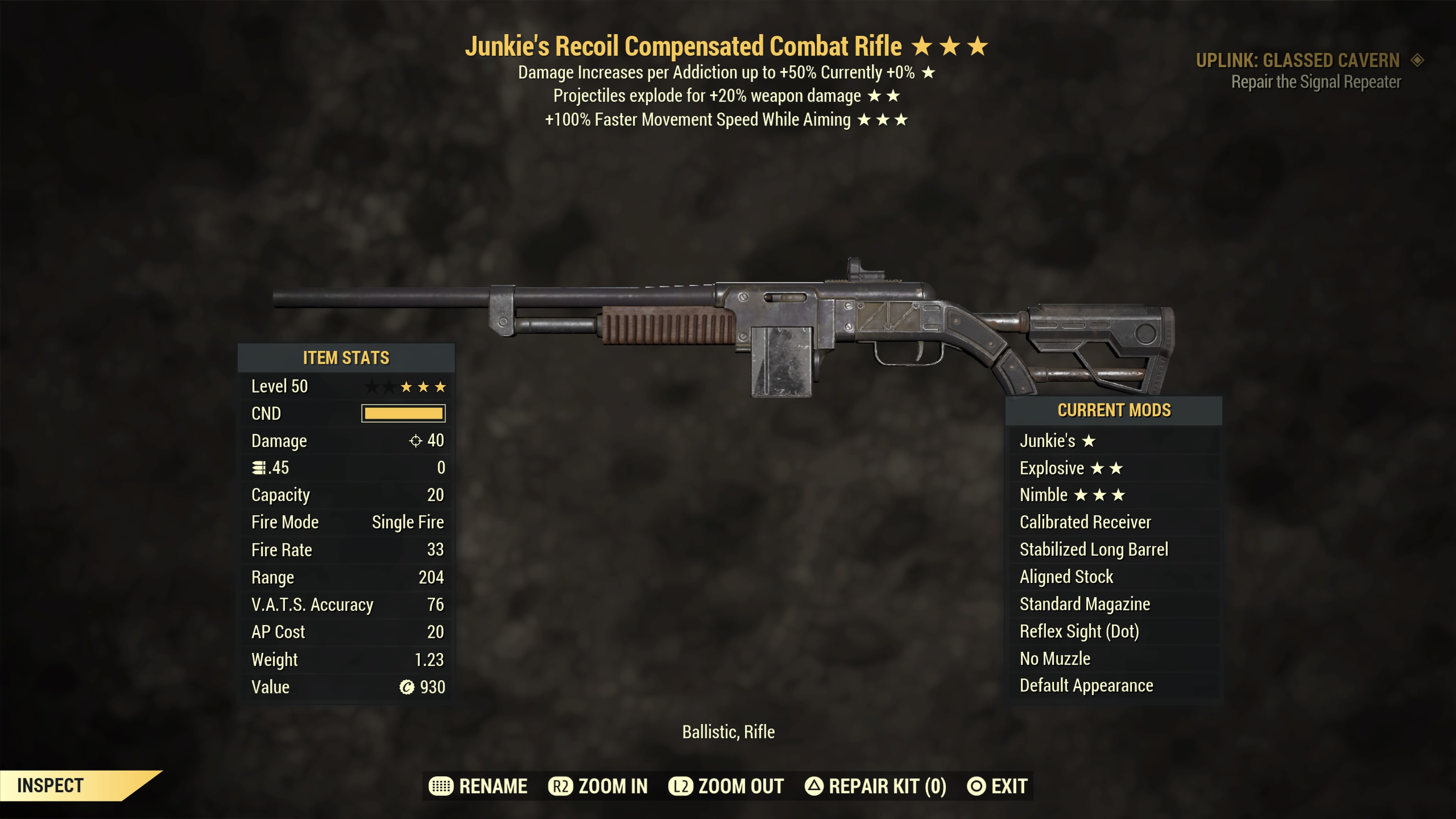 Junkie's【Explosive + Nimble】Combat Rifle